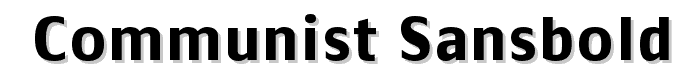 Communist SansBold font